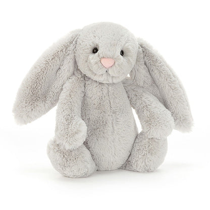 Bashful Rabbit Plush Toy - H 31 cm - Silver