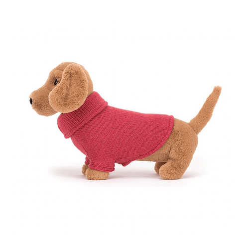 Pink Dachshund Sweater Plush